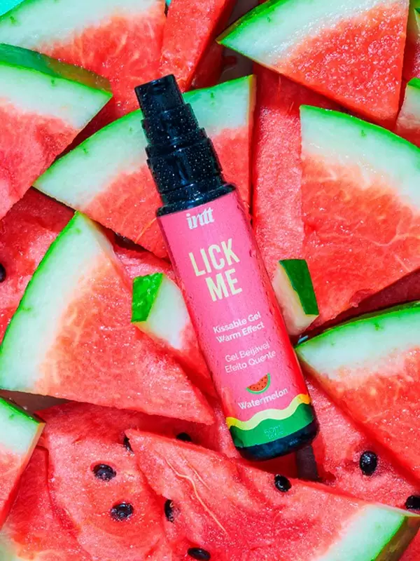Массажный гель Intt LICK ME, разогревающий, съедобный, арбуз, 50 мл