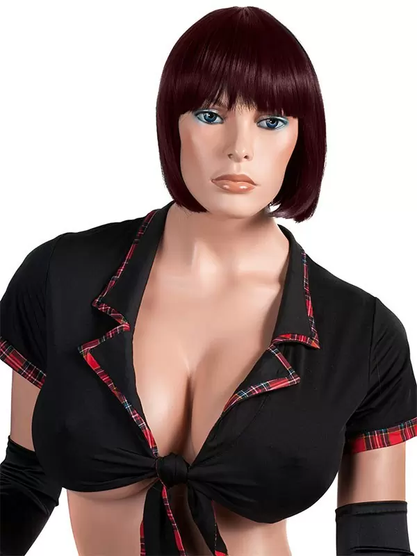 Парик шатенки с короткими волосами «Каре»