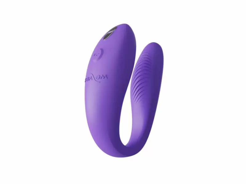 Вибратор для пар We-Vibe Sync Go, управление через приложение, 7,5 см, фиолетовый