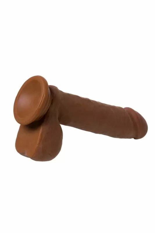 Реалистичный фаллоимитатор TOYFA RealStick Elite Mulatto на присоске 16 см – мулат