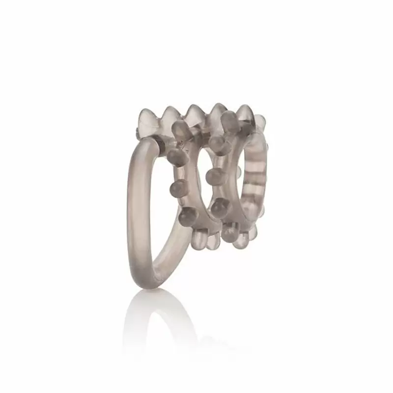 Текстурированная насадка на пенис Support Master Double Pleasure – серый