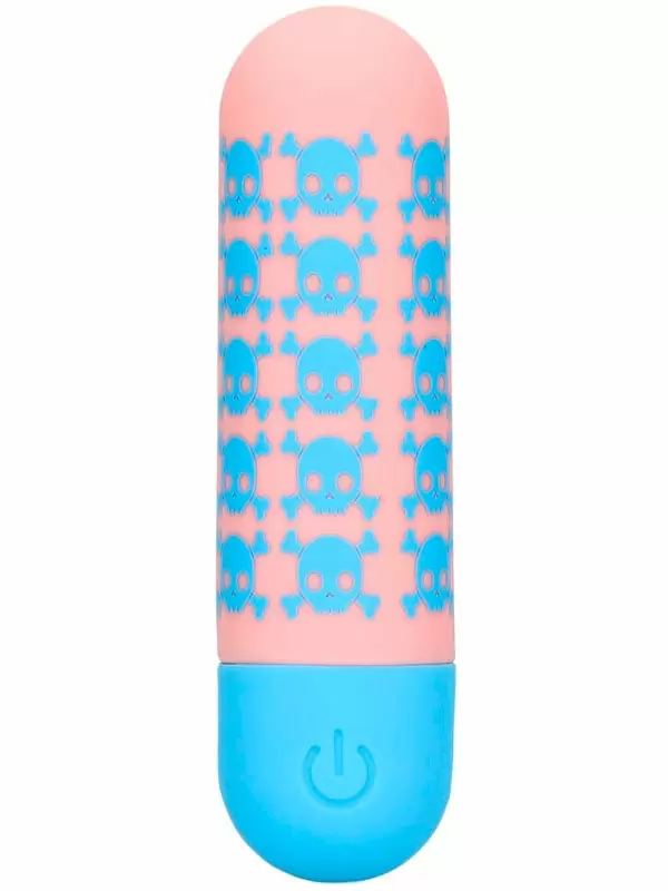 Вибропуля Shots Toys Bone to be Wild, 10 скоростей, розовая с голубым