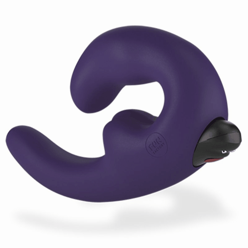 Анатомический страпон Fun Factory Sharevibe, безремневой, со съемной вибропулей, 22 см, фиолетовый