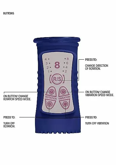 ВИБРАТОР КРОЛИК ROTATING BEETLE - синий