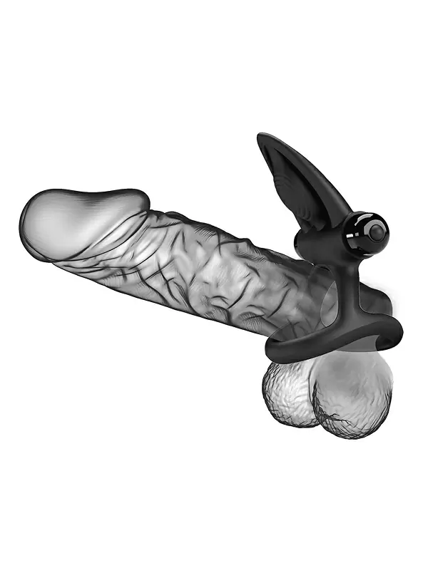 Многофункциональное эрекционное кольцо Pretty Love, с вибрацией, 10 режимов, чёрное