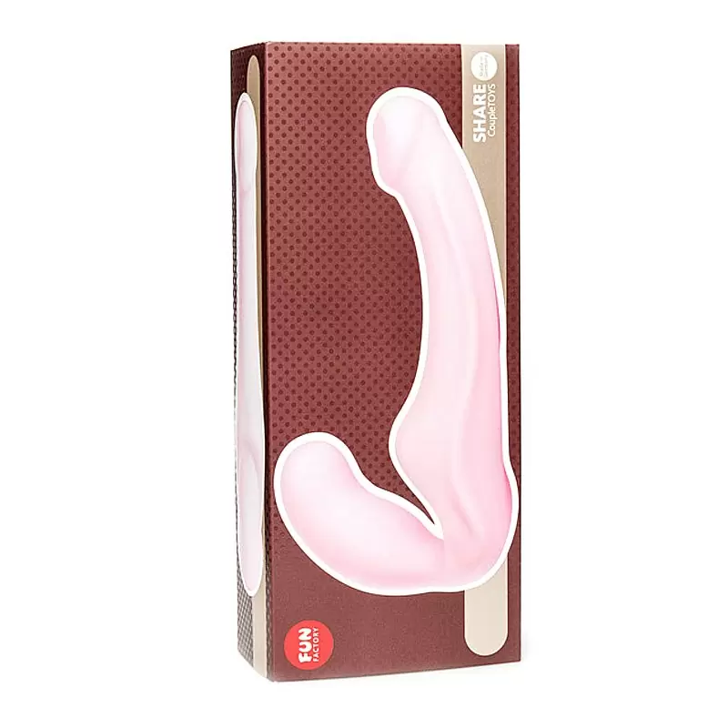 Анатомический страпон Fun Factory Share, безремневой, 16 см, розовый