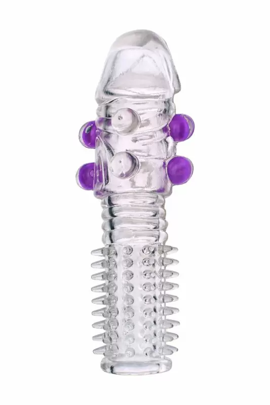 Рельефная насадка на пенис TOYFA Sleeve - прозрачный