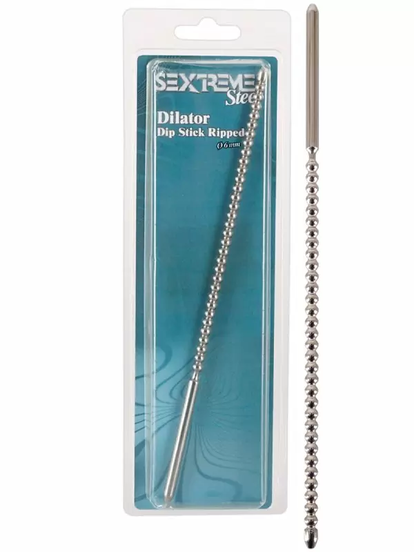 Стимулятор уретры Dip Stick Ripped, 24 см, диаметр 6 мм, нержавеющая сталь