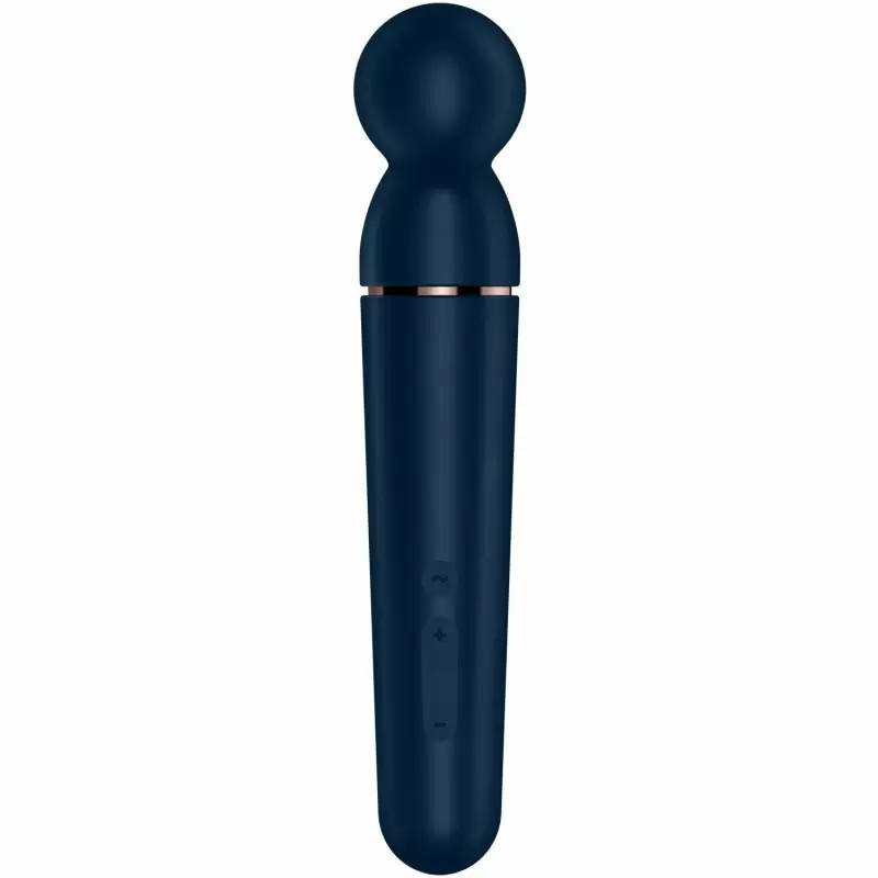 Элегантный вибратор Satisfyer Planet Wand-er, 22 см, силикон, синий