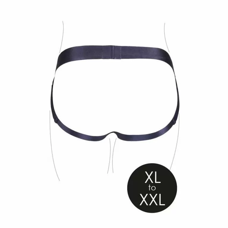 Трусики для страпона с вибропулей - XL/XXL