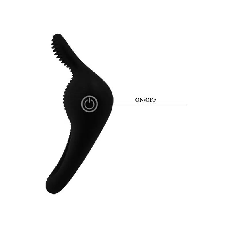 Эрекционное виброкольцо Thimble со стимулятором клитора – черный