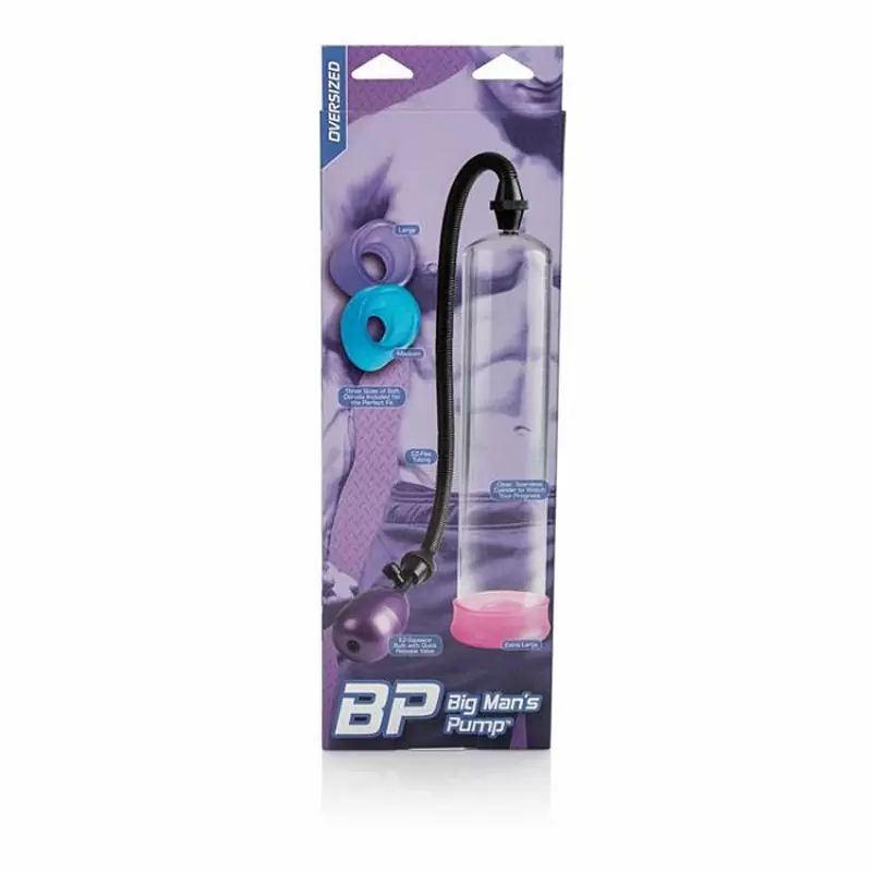 Набор для увеличения пениса: Увеличенная помпа Big Man's Pump – прозрачный и Специальный интимный гель для мужчин Titan Gel TANTRA - 50 мл.