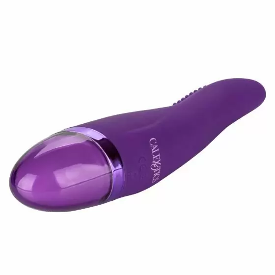 Ребристый стимулятор клитора AURA TICKLER, 12 режимов, 17,3 см, силикон, фиолетовый