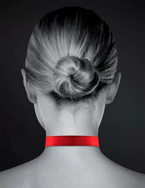 Элегантный чокер Concorde COLLIER PENDENTIF COEUR ROUGE, с металлическим замочком в виде сердца, 34 см, красный