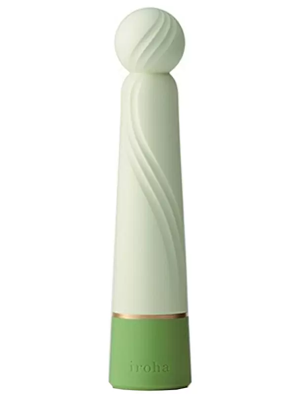 Необычный вибратор iroha Hisui Rin+, 16 см, 4 скорости, зеленый