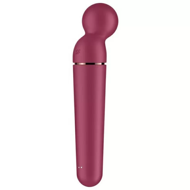 Элегантный вибратор Satisfyer Planet Wand-er, 22 см, силикон, бордовый