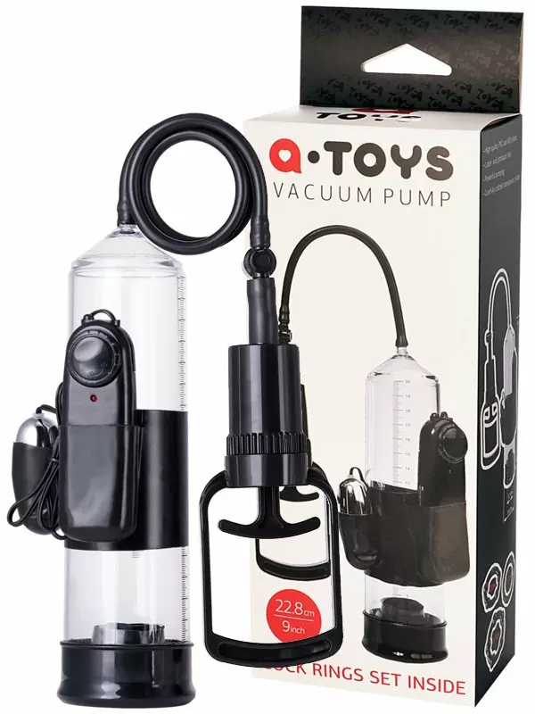 Вакуумная помпа для пениса TOYFA A-Toys с вибрацией – черный