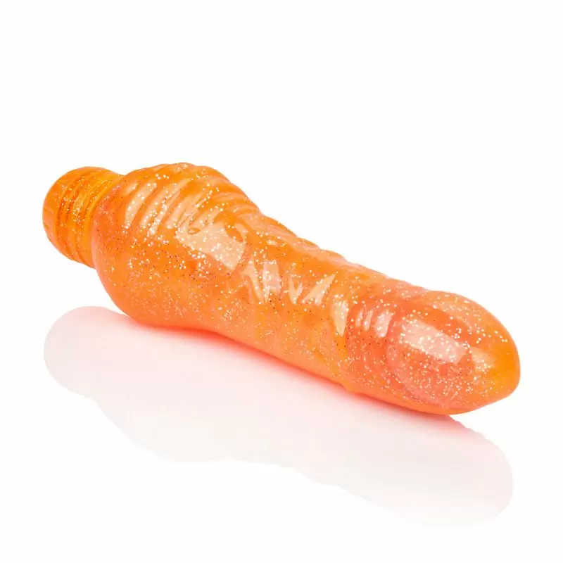 Блестящий вибратор Calexotics Sparkle™ Shimmer Stud™- оранжевый