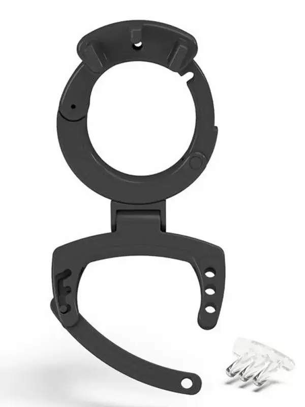 Петля для пояса верности Mystim для Pubic Enemy, с фиксацией мошонки, черная