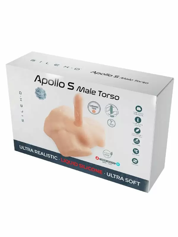 Реалистичная секс-кукла для женщин в форме полуторса SILEXD Apollo S, телесный, 17,7 см