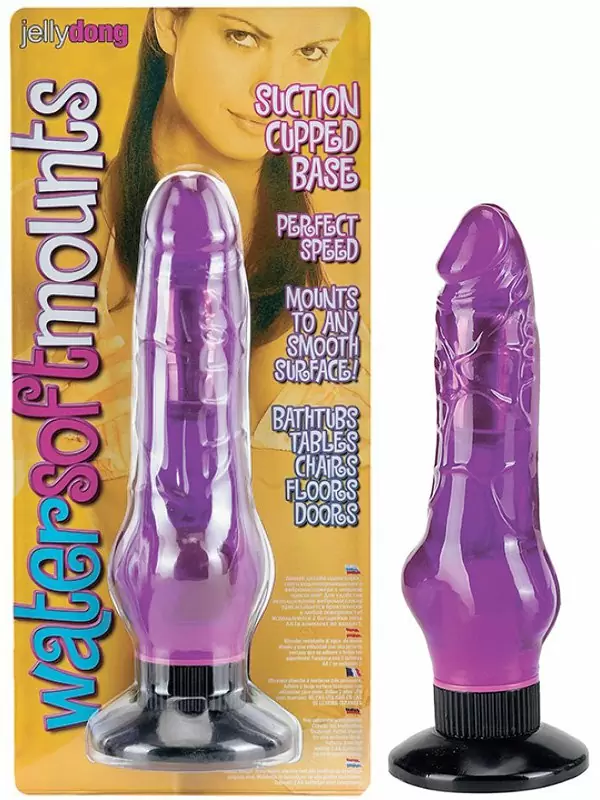 Реалистичный вибратор Water Soft Mounts на присоске – фиолетовый