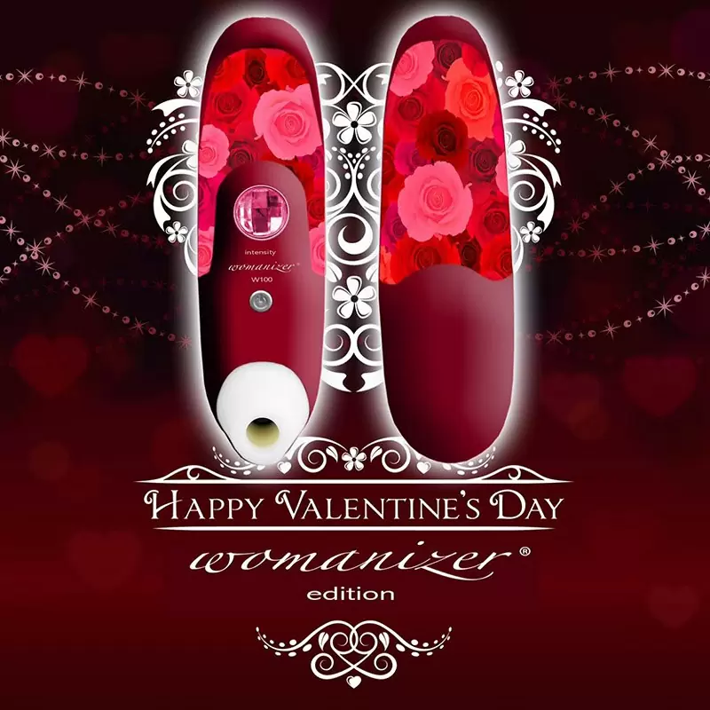 Бесконтактный стимулятор клитора Womanizer limited edition, уникальный дизайн, 16 см, красный