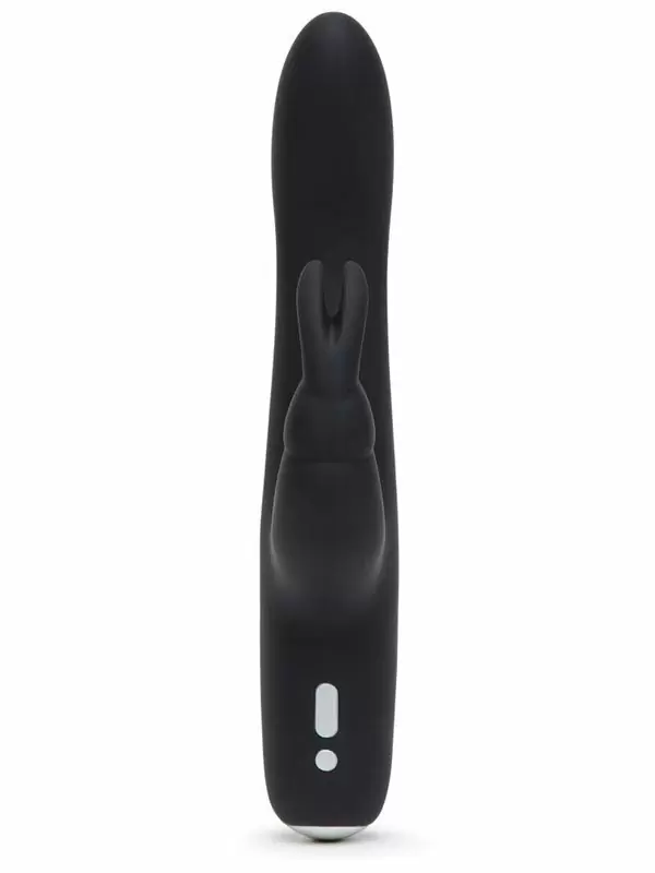 Изогнутый вибратор-кролик Fifty Shades of Grey Greedy Girl Slimline, 22,8 см, силикон, черный