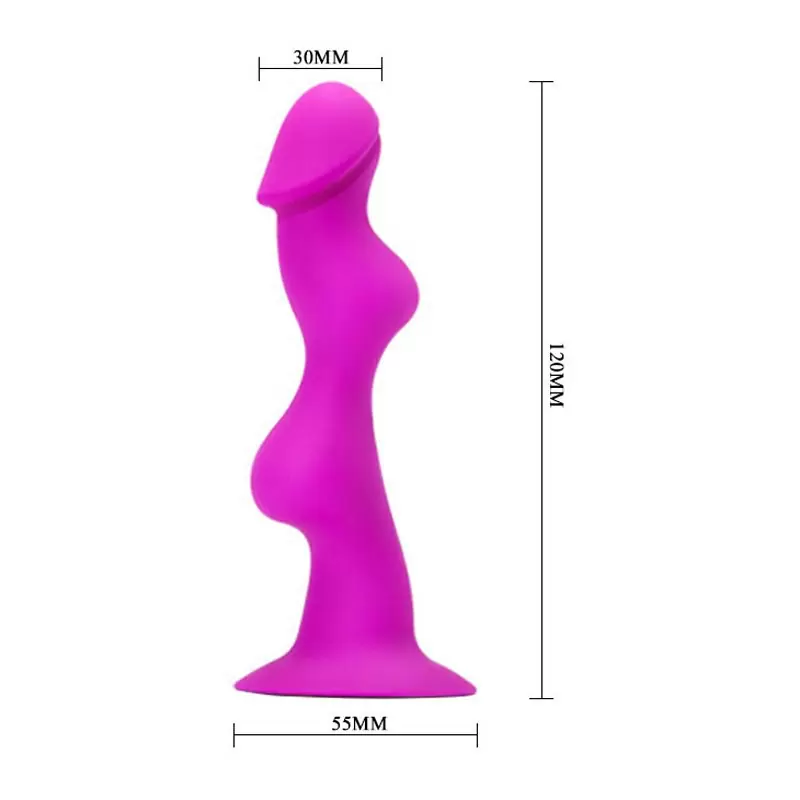 Рельефная анально-вагинальная елочка Booty Passion на присоске – розовый