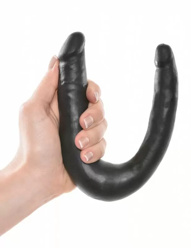 Фаллоимитатор двухголовый U-образный Double Trouble Small маленький – черный