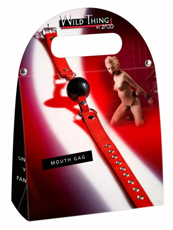 Кляп Zado Gag - черный с красным