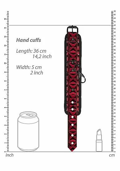 Крестообразный фиксатор с наручниками и наножниками Luxury Hogtie цвет бордовый
