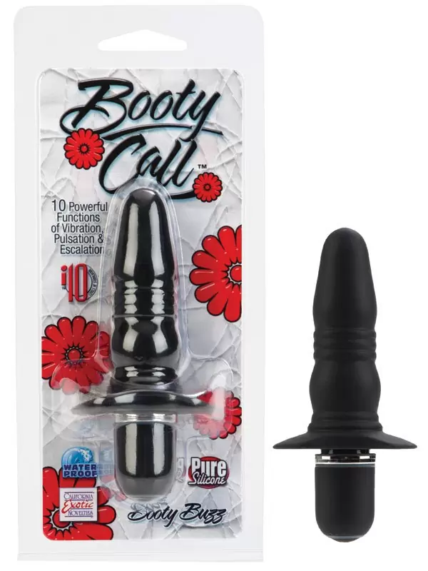 Анальная пробка с вибрацией Booty Buzz - Black