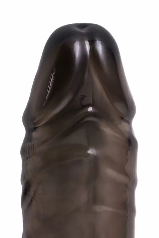 Реалистичная увеличивающая насадка на пенис TOYFA XLover с петлей на мошонку – серый