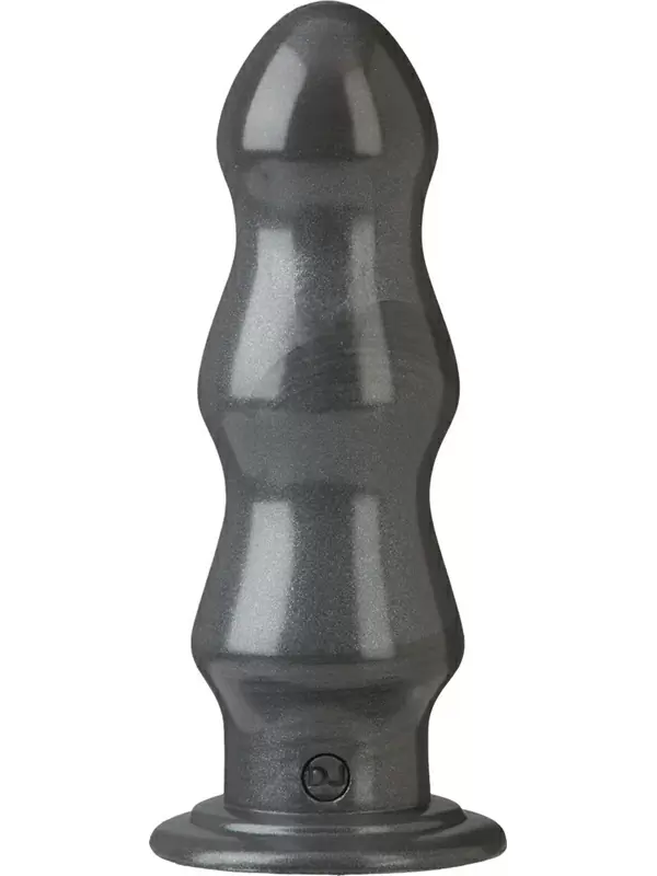 Рельефная анальная пробка American Bombshell - B-7 Tango - Gun Metal, 18 см, ПВХ, серый