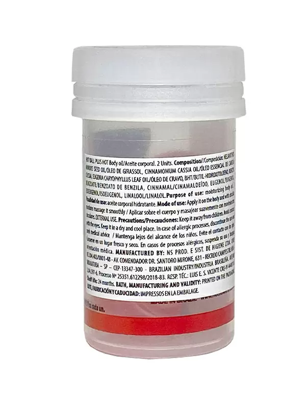 Лубрикант в виде двух шариков Hot Flowers Plus Esquenta с разогревающим эффектом, масляная основа, 6 грамм