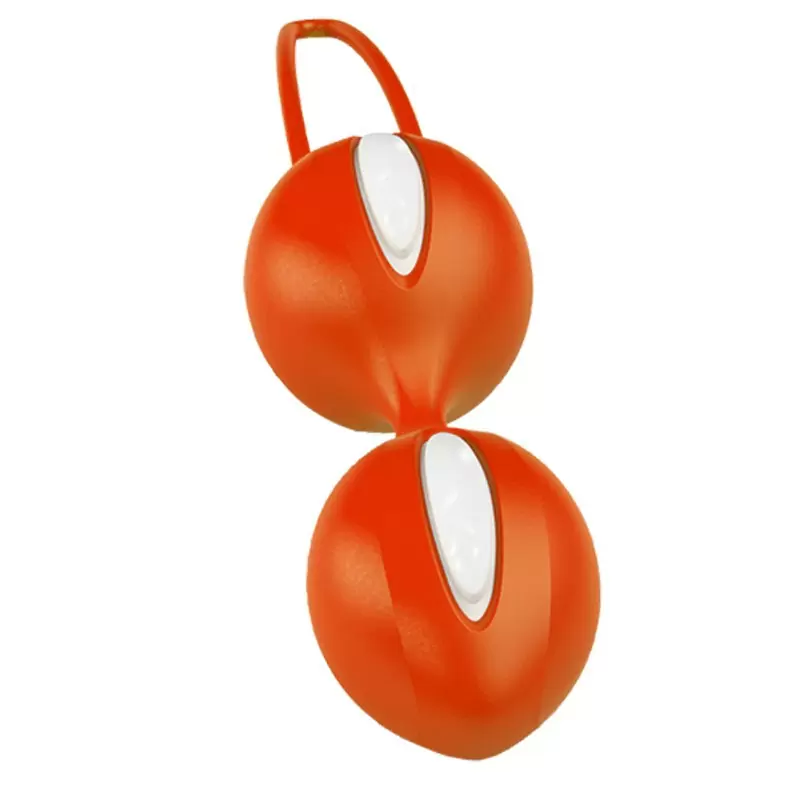 Вагинальные шарики Smartballs Duo с шариком внутри - оранжевый