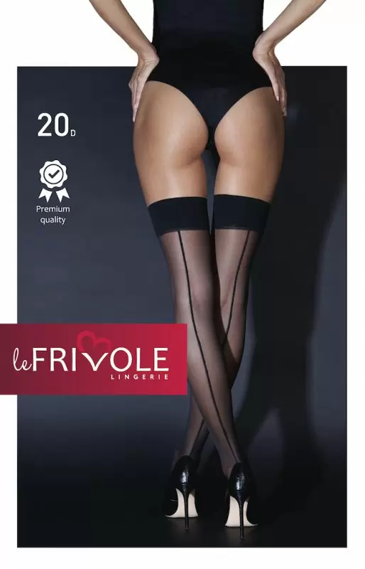 Чулки черные со стрелками (Sense)