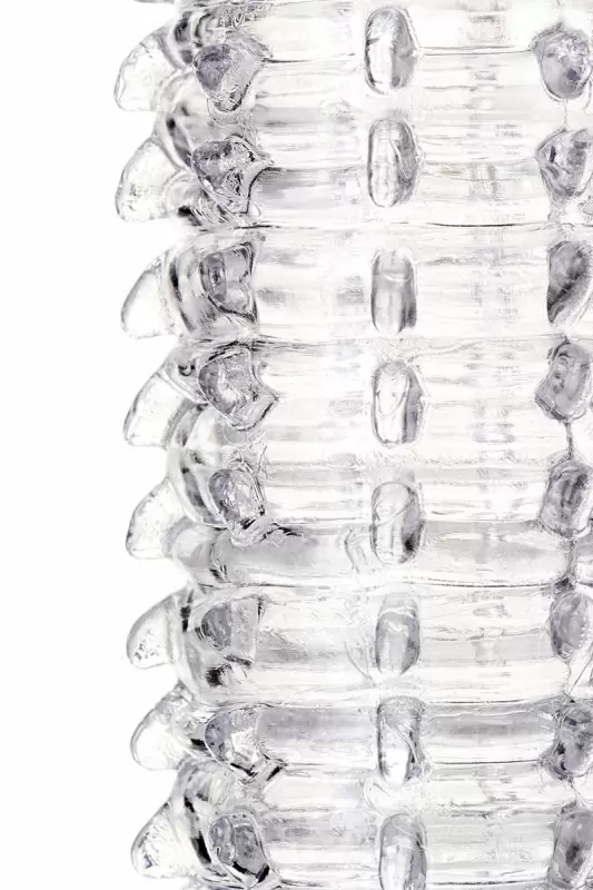 Закрытая насадка на пенис TOYFA A-Toys со щетинками – прозрачный