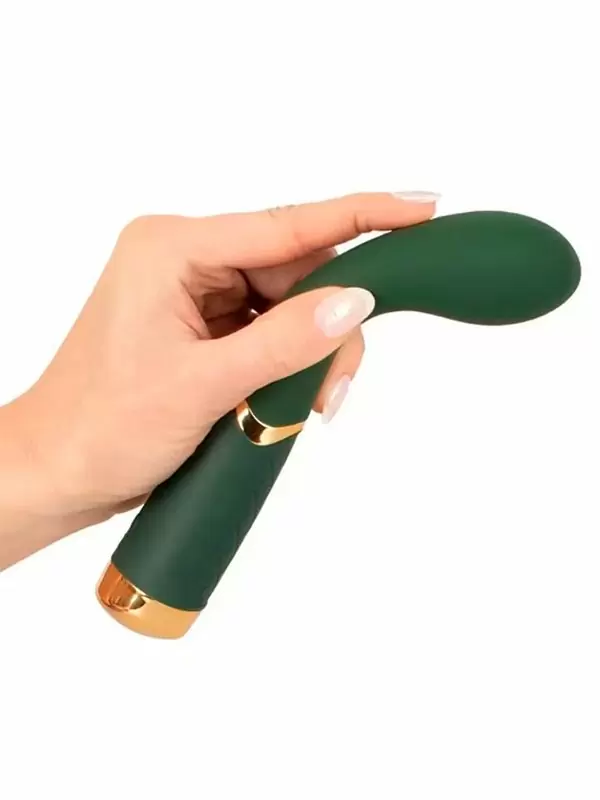 Элегантный вибратор Emerald Love Luxurious, 19,5 см, 10 режимов, зеленый