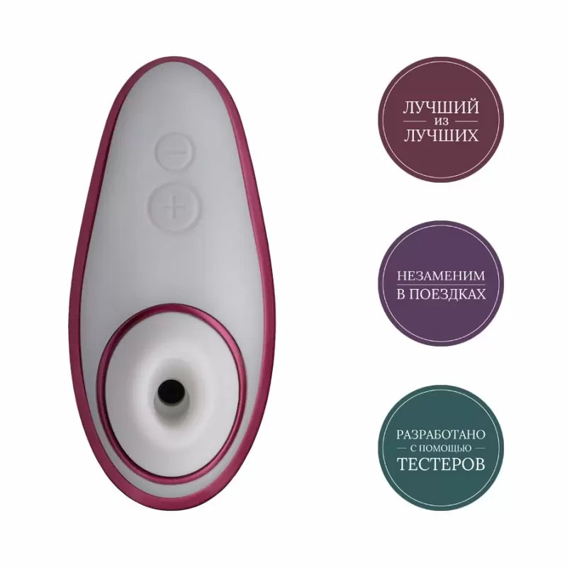 Компактный вакуумный стимулятор клитора Womanizer Liberty - красный