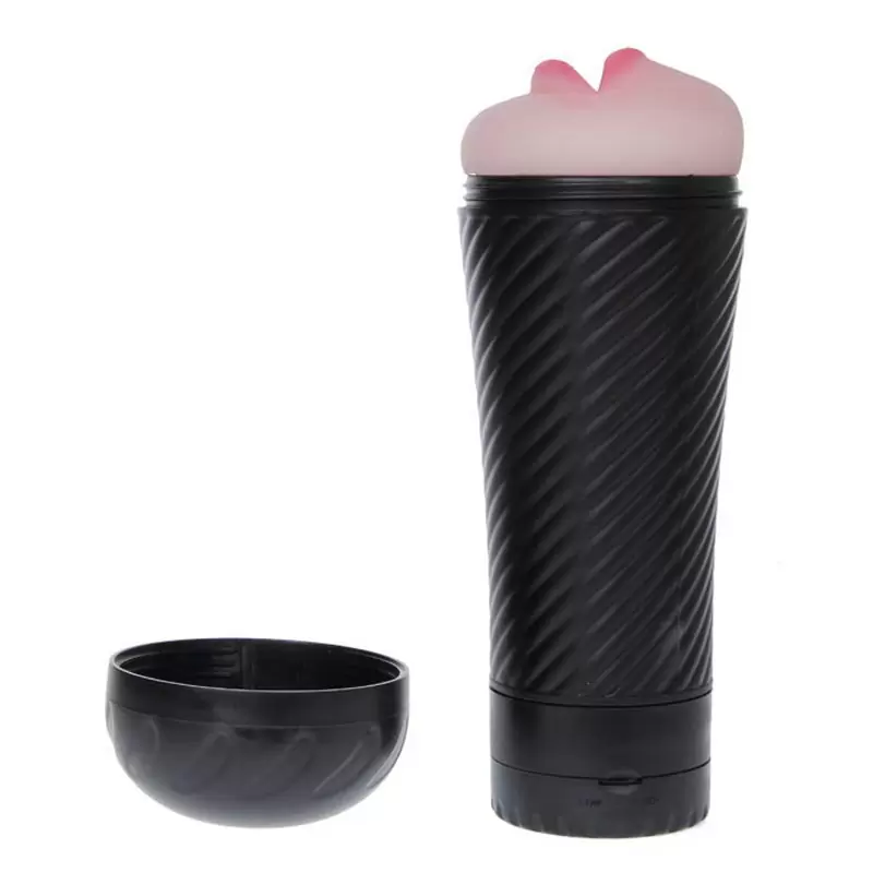 Ротик для мастурбации Love Kiss в тубе с мультискоростной вибрацией – телесный