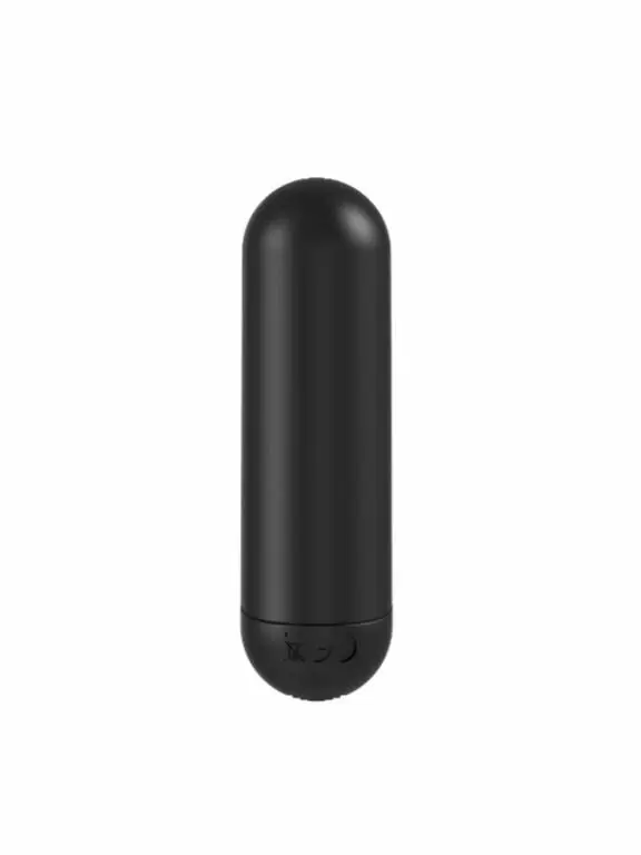 Вытянутая анальная пробка Erozon №08 Cone-shaped butt plug, 13,5 см, 10 режимов, силикон, черный