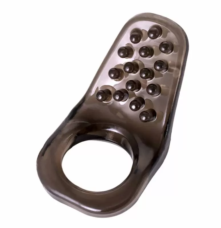 Эрекционное кольцо TOYFA XLover с текстурированным клиторальным стимулятором – серый