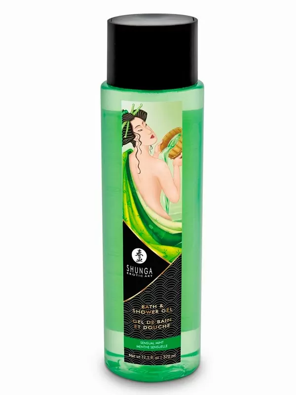 Ароматный гель для душа Shunga Чувственная мята, не раздражает глаза, 370 мл