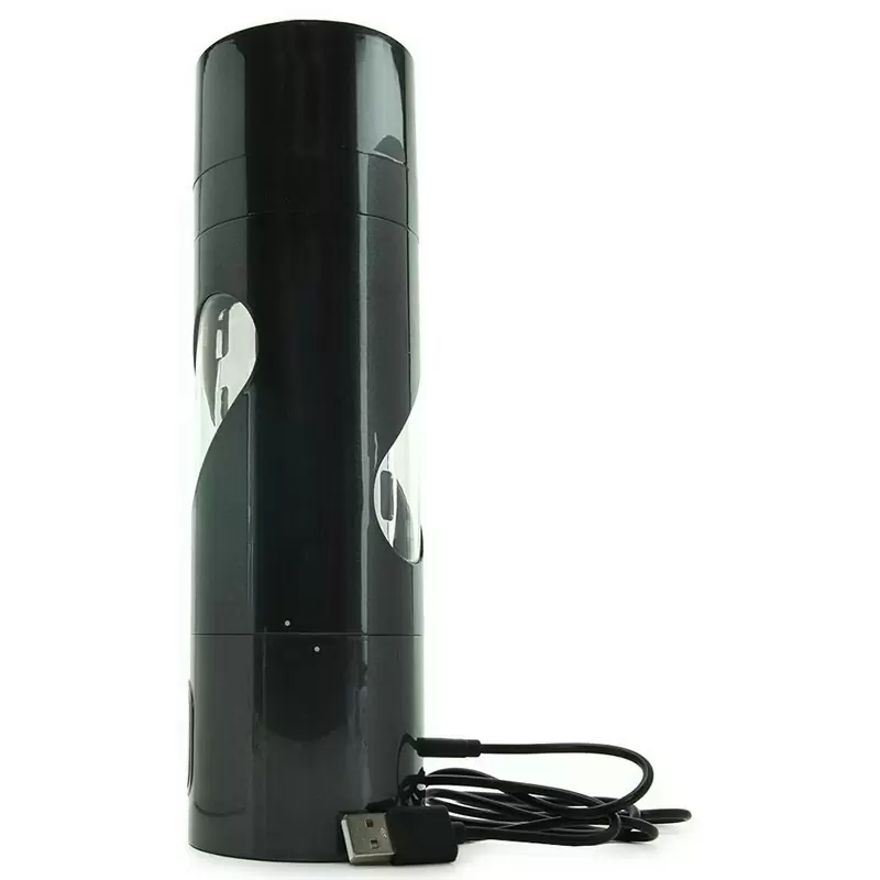 Перезаряжаемый мастурбатор ротик Roto-Bator Mouth с ротацией - черный