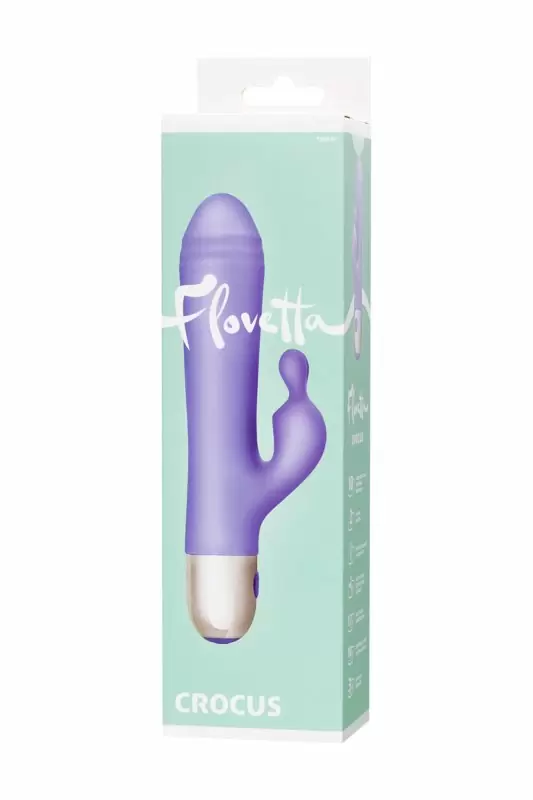 ВИБРАТОР С КЛИТОРАЛЬНОЙ СТИМУЛЯЦИЕЙ FLOVETTA CROCUS, СИЛИКОН, ФИОЛЕТОВЫЙ, 17,5 СМ