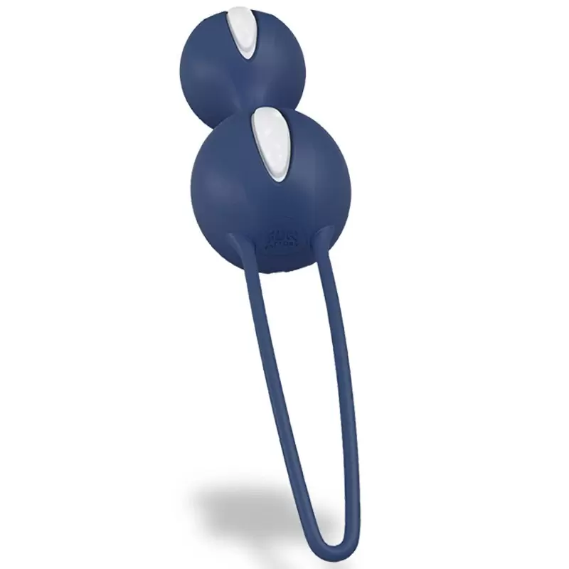 Вагинальные шарики Smartballs Duo с шариком внутри - синий
