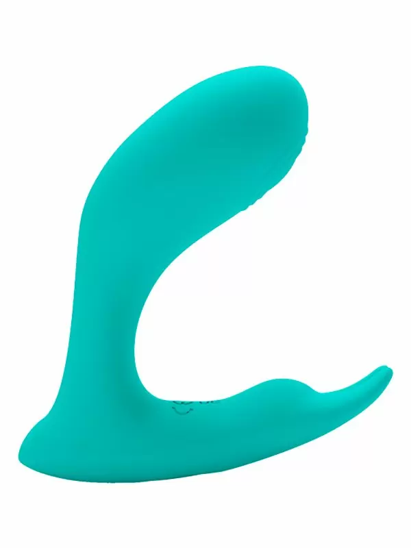 Носимый вибратор Pretty Love Idabelle, 10,1 см, 12 режимов, с пультом Д/У, силикон, бирюзовый
