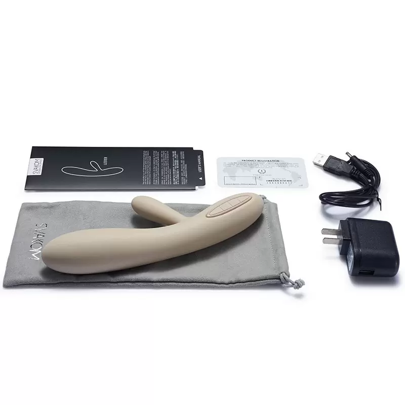 Вибромассажер Lester с функцией подогрева, интеллектуальный режим – бежевый