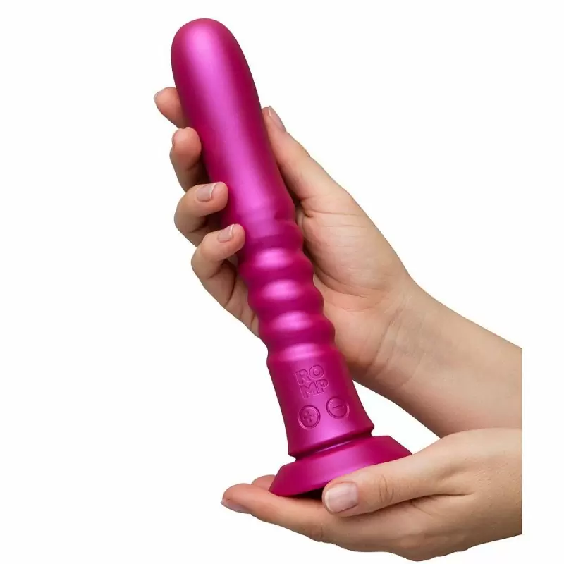 Вибратор «Romp Jiggle» с вибрацией и поступательными движениями, цвет фуксия